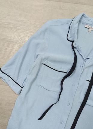 Блакитна блуза з віскози2 фото