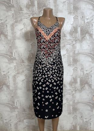 Шифоновое миди платье ,цветочный принт,сарафан(08)2 фото