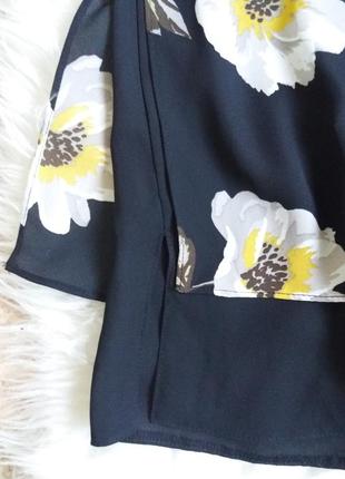 Квіткова блуза з імітацією топа7 фото