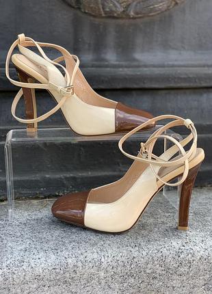 Туфли женские, натуральная кожа, бежевый цвет