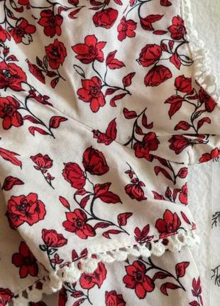 Топ . блуза в цветы. h&m 34/4 5