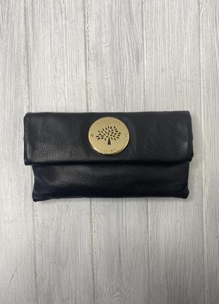 Кожаный клатч сумочка  mulberry на длинном ремешке