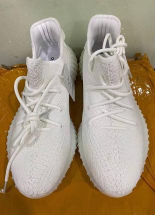 Adidas yeezy boost 350 premium white, білі кросівки адідас ізі буст 350