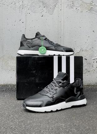 Кросівки адідас чорні чоловічі. adidas nite jogger