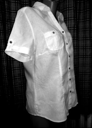 Сорочка з льону біла canda3 фото