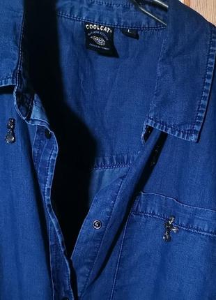 Нарядная джинсовая рубашка2 фото