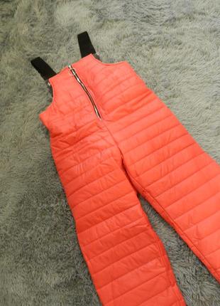 Тёплые лыжные штаны комбинезон стёганая плащёвка на утеплителе с карманами3 фото