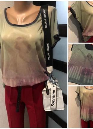 Легка тонка жіноча блузка сорочка футболка