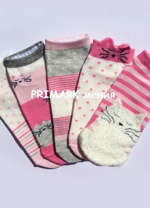 Низкие носки для девочки котики primark2 фото