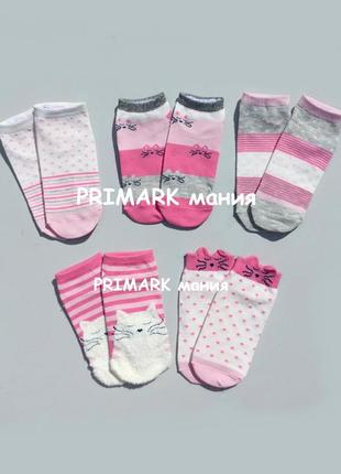 Низькі шкарпетки для дівчинки котики primark