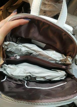 Кожаный сумка-рюкзак с тиснением аллигатора10 фото