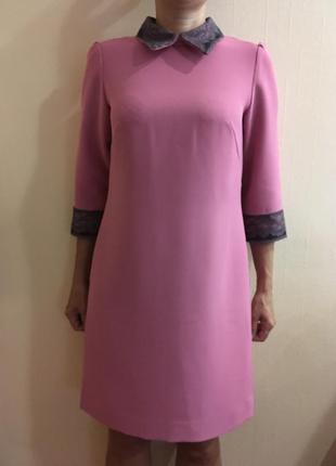 Дизайнерское розовое платье2 фото