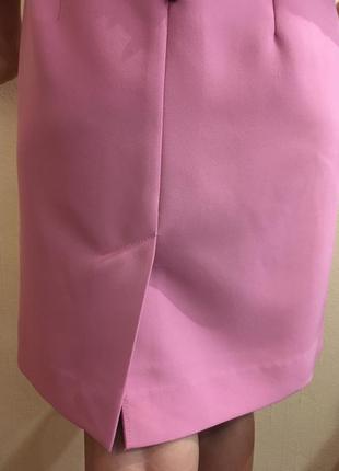 Дизайнерское розовое платье5 фото