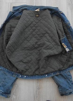 Куртка джинсовая с утеплителем lee rider р. m ( винтаж )8 фото