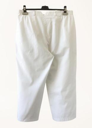 Укороченные хлопчатобумажные брюки  с высокой посадкой на резинке,  macelton, италия2 фото