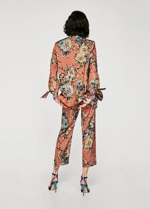 Блейзер жакет пиджак кимоно р. l zara цветочный принт тренд