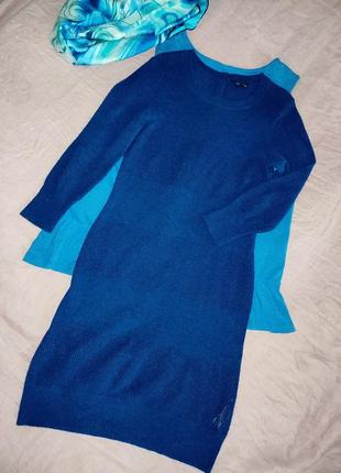 Тонкое ажурное тепленькое платье-футляр с ангорой,42-46разм.,topshop.
