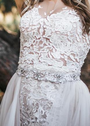 Свадебное платье-трансформер со съемной юбкой (2в1)3 фото