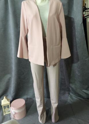 Пиджак- кардиган нежно- розовый6 фото