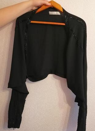 Вечірня накидка з вишивкою бісером elements / amanda wakeley