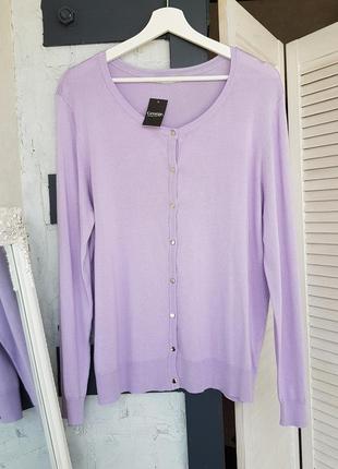 Джемпер светр, кофта кардиган plus size великого розміру лавандового кольору10 фото