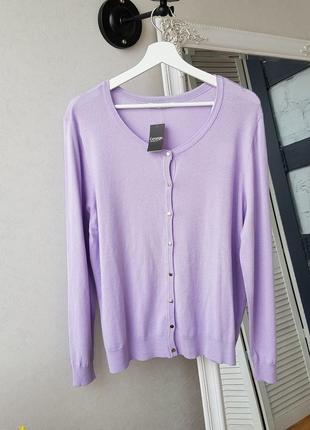 Джемпер светр, кофта кардиган plus size великого розміру лавандового кольору2 фото