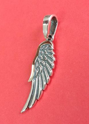 Кулон подвеска - крыло ангела из серебра с золотой накладкой - арт 970210979