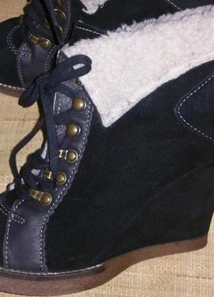 40р-26 см замша полусапожки bata зима