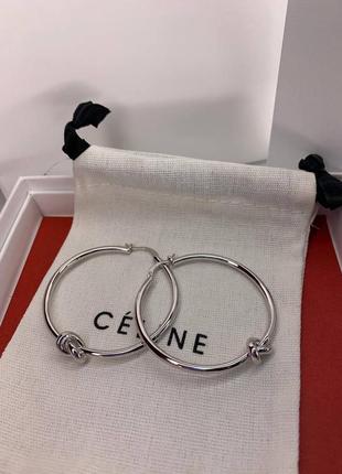 Серьги кольца с узелками