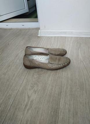 Кожаные туфли,мокасины rieker р.41 кожа6 фото