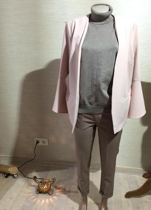 Пиджак- кардиган нежно- розовый7 фото