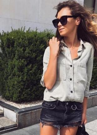 Трендовая рубашка с карманами zara
