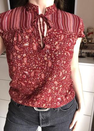 Жатая блуза из вискозы. лёгкая натуральная блуза.3 фото