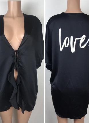 Сатиновий халат victoria's secret вікторія сікрет