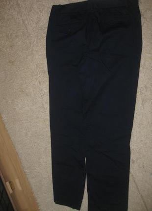 Стильные базовые темносиние офисные штаны брюки слим стрейчевые ralph lauren golf5 фото