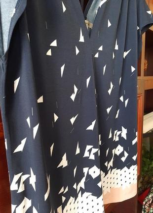 Блузка туника тёмно-синяя летняя3 фото