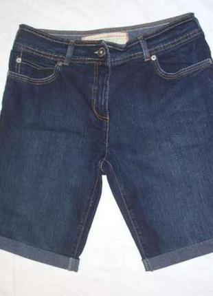 Шорты размер 42-44 темные next petite темные средней длины джинсовые1 фото