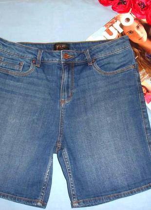 Женские шорты джинсовые размер 44-46 / 10 синие голубые короткие летние модные1 фото