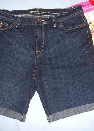 Женские шорты джинсовые размер 48 / 14 средней длины на каждый день стрейч