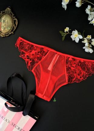 Елегантні квіткові трусики luxe lingerie mesh & lace cheekini panty vs4 фото