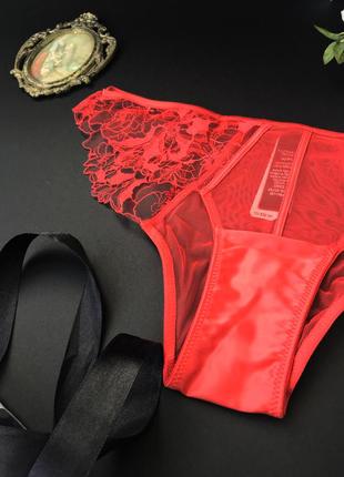 Елегантні квіткові трусики luxe lingerie mesh & lace cheekini panty vs2 фото