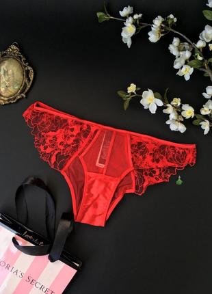 Елегантні квіткові трусики luxe lingerie mesh & lace cheekini panty vs1 фото