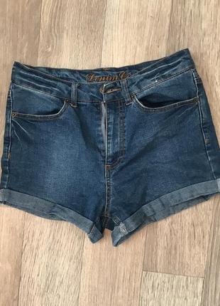 Джинсові шорти з високою посадкою від denim co розмір s