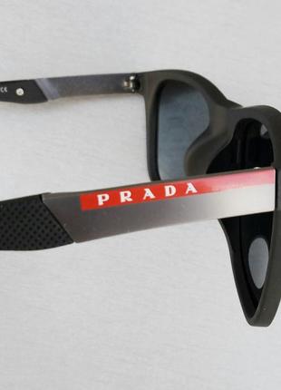 Prada очки мужские солнцезащитные черные матовые поляризированые7 фото