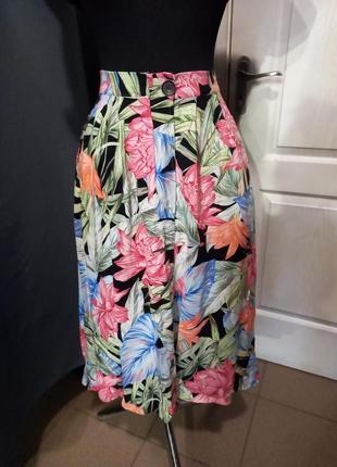 Спідниця міді квіти від stradivarius