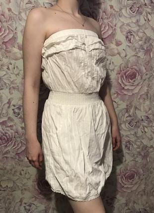 Біле плаття бавовна naf naf s s-m1 фото