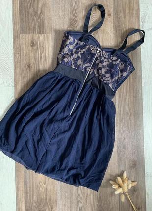 Коктейльное платье, сарафан с кружевом4 фото