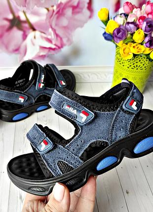 Замшеві босоніжки р-р 26,28,29  фірма gfb канарейка сині