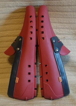 Оригинальные темно-красные пенни-лоферы в стиле crocs - mocks 7 ( 41 р.).8 фото