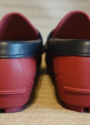 Оригинальные темно-красные пенни-лоферы в стиле crocs - mocks 7 ( 41 р.).9 фото